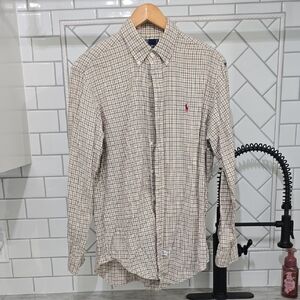 Polo Ralph Lauren Plaid Button Down Shirt Men’s Medium Cotton